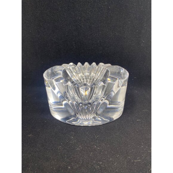 Vintage Mikasa Votive Candle Holder Lead Crystal Cut Clear Glass Heavy - Picture 11 of 12